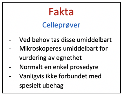 Faktaboks celleprøver